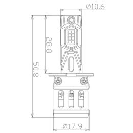 LED H3 bílá, 9-18V, 4600LM