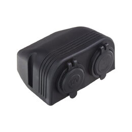 Dvojitá zásuvka s panelem 1x CL + 2x nabíječka USB voděodolná