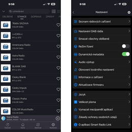 FM + DAB přijímač do auta - smartphone APP (ovládaný chytrým telefonem)