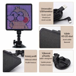 LED matrix panel 14,6 x 14,6cm
