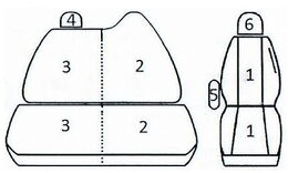 Autopotahy RENAULT MASTER IV, 3 místa, od r. 2024, grafit