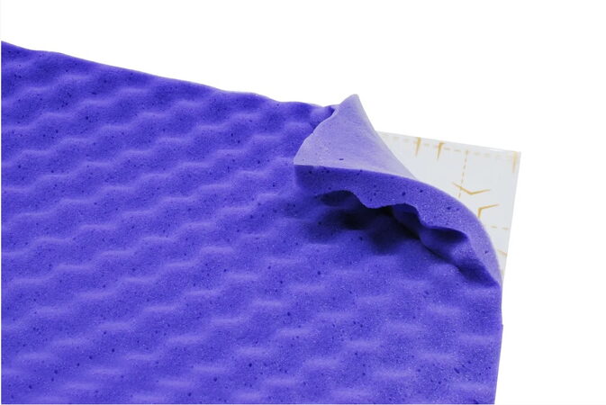Zvukově izolační a tlumící materiál STP BIPLAST WAVE 15 Violet - 37,5 x 50 x 1,5 cm - 1ks