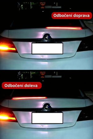 LED pásek na spoiler, brzdové světlo, carbon, 120 cm
