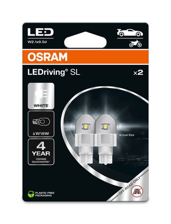 OSRAM LED 12V W16W W2,1x9,5d bílá (2ks) Duo-blister