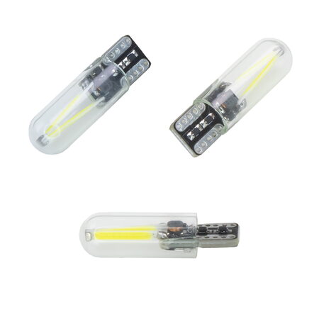 LED T10 bílá, 12/24V, 2LED/COB