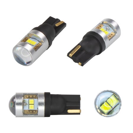 LED T10 bílá, 12/24V, 6LED/CSP CAN-Bus