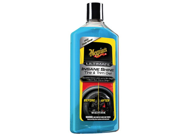Meguiar's Ultimate Insane Shine Tire & Trim Gel - lesk na pneu a nelakované plasty, 473ml