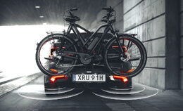 Nosič 3 kol na tažné zařízení Thule Epos ParkSecure s parkovacími senzory + Thule Santu