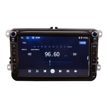 Autorádio pro VW, Škoda s 8" LCD, Android, Wi-Fi, GPS, CarPlay, Bluetooth, 4G, 2x USB