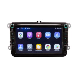 Autorádio pro VW, Škoda s 8" LCD, Android, Wi-Fi, GPS, CarPlay, Bluetooth, 4G, 2x USB