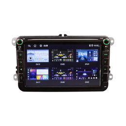 Autorádio pro VW, Škoda s 8" LCD, Android, Wi-Fi, GPS, CarPlay, Bluetooth, 4G, 2x USB