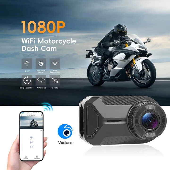 Motocyklová FULL HD, WiFi kamera, IP66
