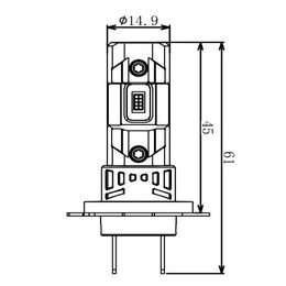 LED H7 bílá, 12V, 5000LM