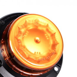 LED maják, 12-24V, 12x LED oranžový, magnet, ECE R65 R10 - 150x55mm