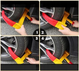 Zámek kol proti krádeži na auto, karavan, přívěs - 480x235x72mm