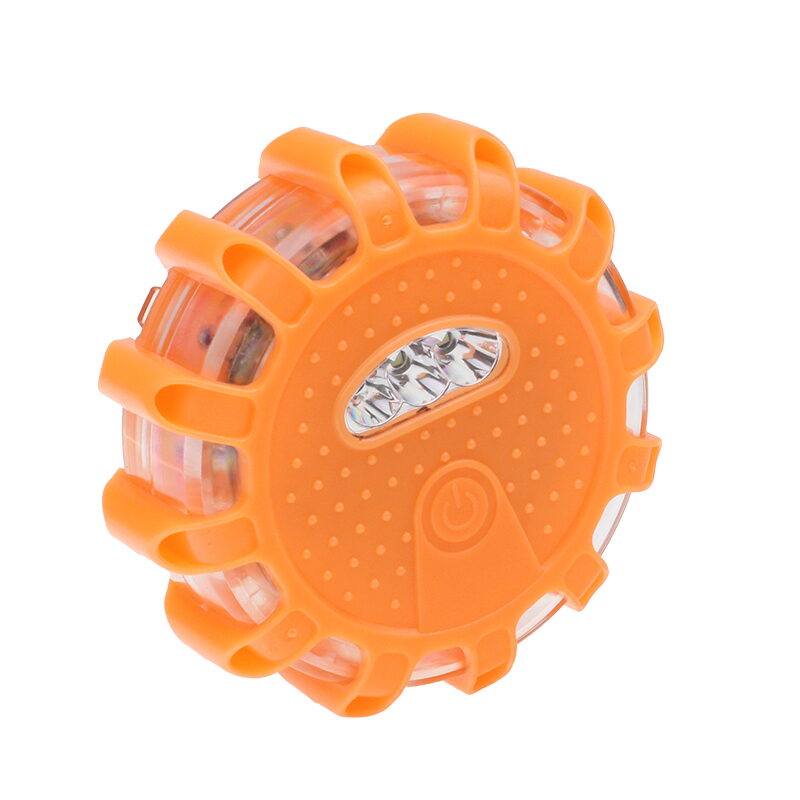 LED výstražné světlo 3x AAA oranžové 15LED + baterka