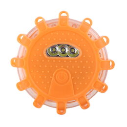 LED výstražné světlo 3x AAA oranžové 15LED + baterka