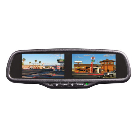 Dvojitý LCD monitor 4,3" v zrcátku pro OEM montáž