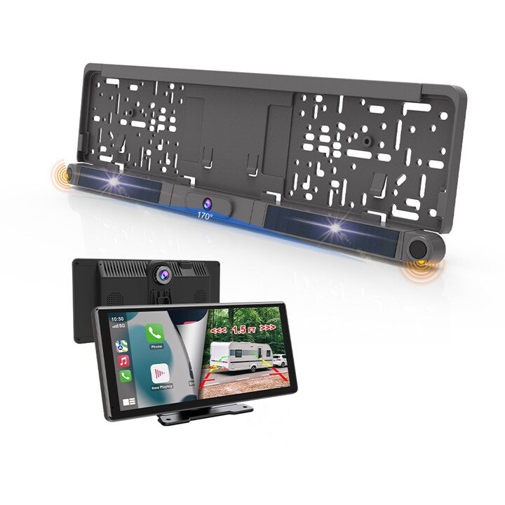 SET bezdrátový digitální kamerový systém + 2 senzory v SPZ se solárním napájením a monitor