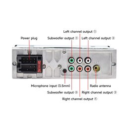 1DIN autorádio Bluetooth/USB/USB-C/AUX, s vestavěnými reproduktory