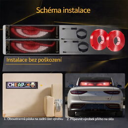 2x LED matrix panel "Devil eyes", 9,2 x 37,4cm