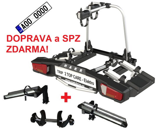 Nosič 3 kol na tažné zařízení Hakr Trip 2 TOP CARE Elektro + adaptér