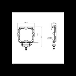 LED pracovní světlo 9LED 120x110x32mm 12/24V 18W 1700lm ECE R10 IP67 X-SPIDER 2