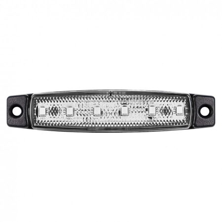 LED poziční světlo bílé 96x20x16mm 6LED 12/24V ECE R10 R148