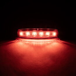 LED poziční světlo červené 96x20x16mm 6LED 12/24V ECE R10 R148