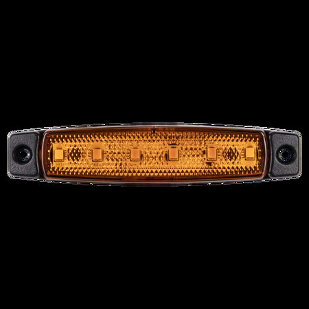 LED poziční světlo oranžové 96x20x16mm 6LED 12/24V ECE R10 R148