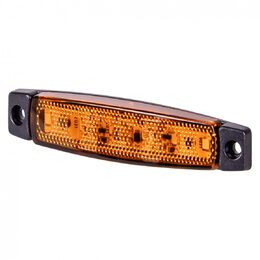 LED poziční světlo oranžové 96x20x16mm 6LED 12/24V ECE R10 R148