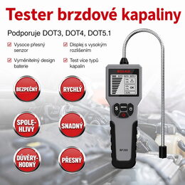 Profesionální tester brzdové kapaliny s LCD