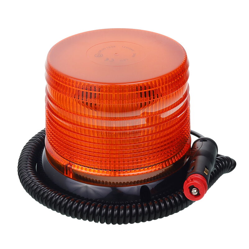 LED maják oranžový 12/24V 40LED magnet, ECE R10 128x163mm