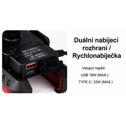 Univerzální držák telefonu na kolo, motocykl s USB / USB-C nabíječkou