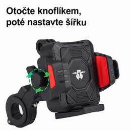 Univerzální držák telefonu + kameru, antivibrační na kolo, motocykl