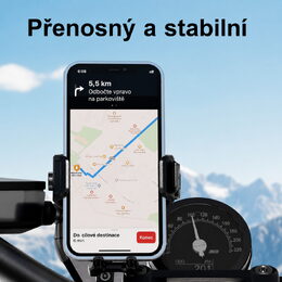 Univerzální držák telefonu + kameru, antivibrační na kolo, motocykl