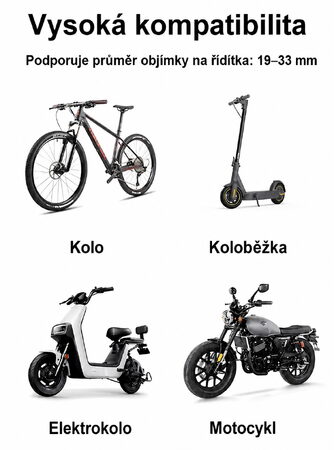 Univerzální držák telefonu + kameru, antivibrační na kolo, motocykl