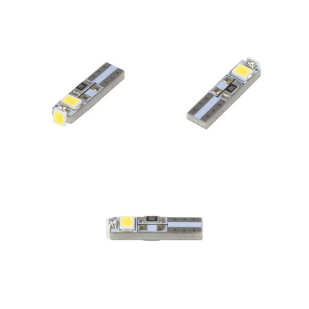 LED T5 bílá, 12V, 3LED/SMD