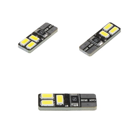 LED T10 bílá, 12V, 6LED/5730SMD