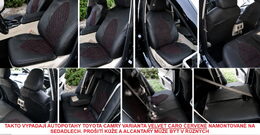 Autopotahy na míru TOYOTA CAMRY VI, XV70, od r. 2017-2024, AUTHENTIC VELVET CARO červené