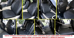 Autopotahy na míru TOYOTA CAMRY VI, XV70, od r. 2017-2024, AUTHENTIC VELVET CARO šedé
