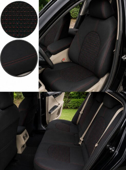 Autopotahy na míru TOYOTA CAMRY VI, XV70, od r. 2017-2024, AUTHENTIC DOBLO žakar červený