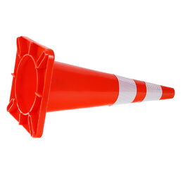 Dopravní výstražný kužel reflexní, PVC měkčený, 90cm
