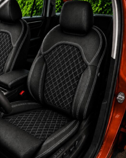 Autopotahy ŠKODA KODIAQ II, 5 MÍST, od r. 2024, AUTHENTIC CARO bílé
