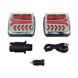 2x LED sdružená magnetická zadní světla s bezdrátovým připojením, 105x105x55mm