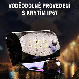 Digitální teploměr, hodiny a voltmetr na motocykl