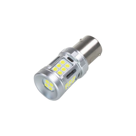 LED BA15S bílá 12V, 28LED/3030SMD