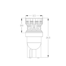 LED T10 bílá, 12V, 5LED/3030SMD CAN-Bus