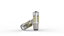 LED BAY15d bílá/oranžová, 12V, 33LED/2835SMD, Switchback