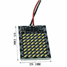 2x LED panel 43x29mm 10-24V, 48LED/3014SMD
